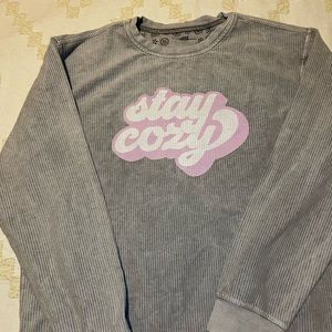 Boutique Stay Cozy Corded Sweatshirt - Size Large